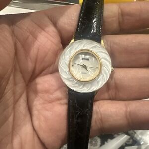 Works GITANO Fancy Dial 28mm Leather Quartz Analog Women's Watch New Battery 6.5